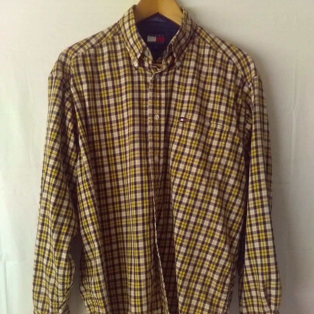 Mens Tommy Hilfiger long sleeve button down shirt